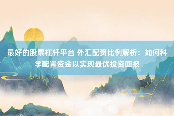 最好的股票杠杆平台 外汇配资比例解析：如何科学配置资金以实现最优投资回报