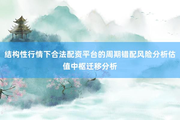 结构性行情下合法配资平台的周期错配风险分析估值中枢迁移分析